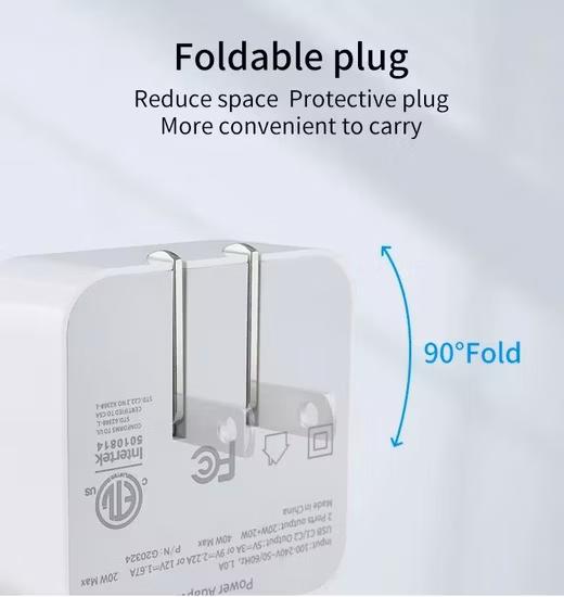 35W USB Type A/C Us/UK/EU Plug Fast Phone Charging Head Pd